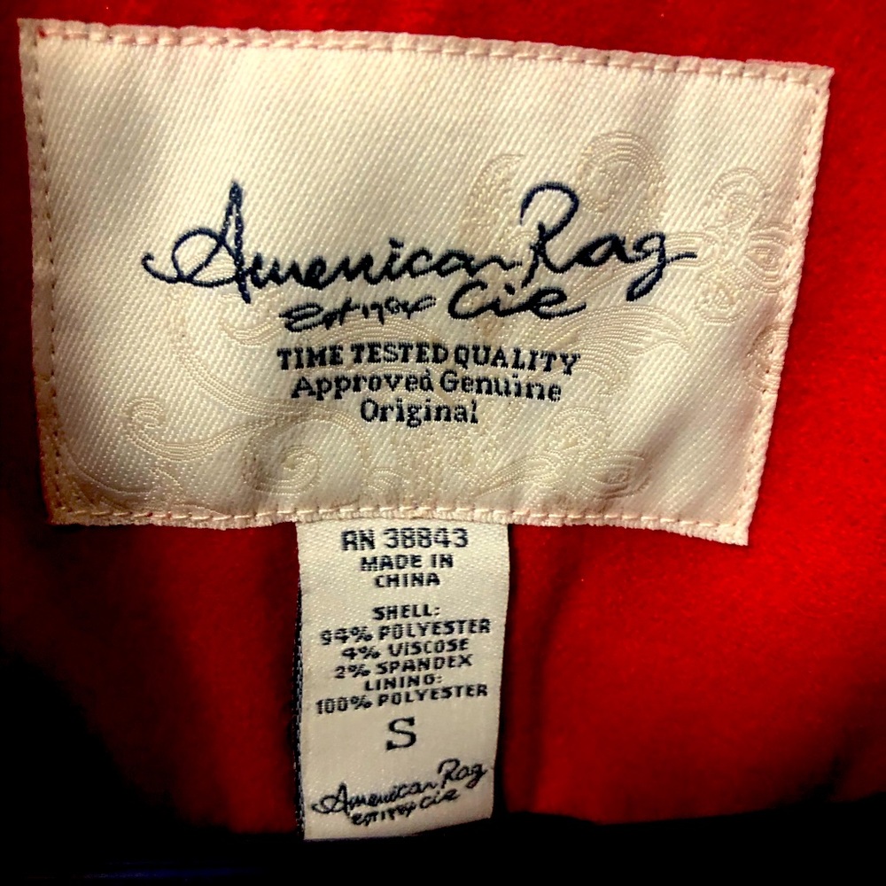 Women’s Red American Rag Pea Coat S